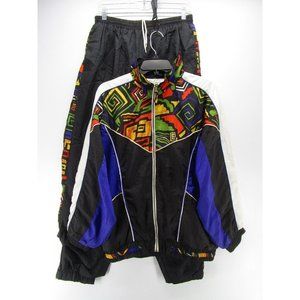 VINTAGE Track Suit Medium CA Sport 2 Piece Aztec Tribal Loose 90s